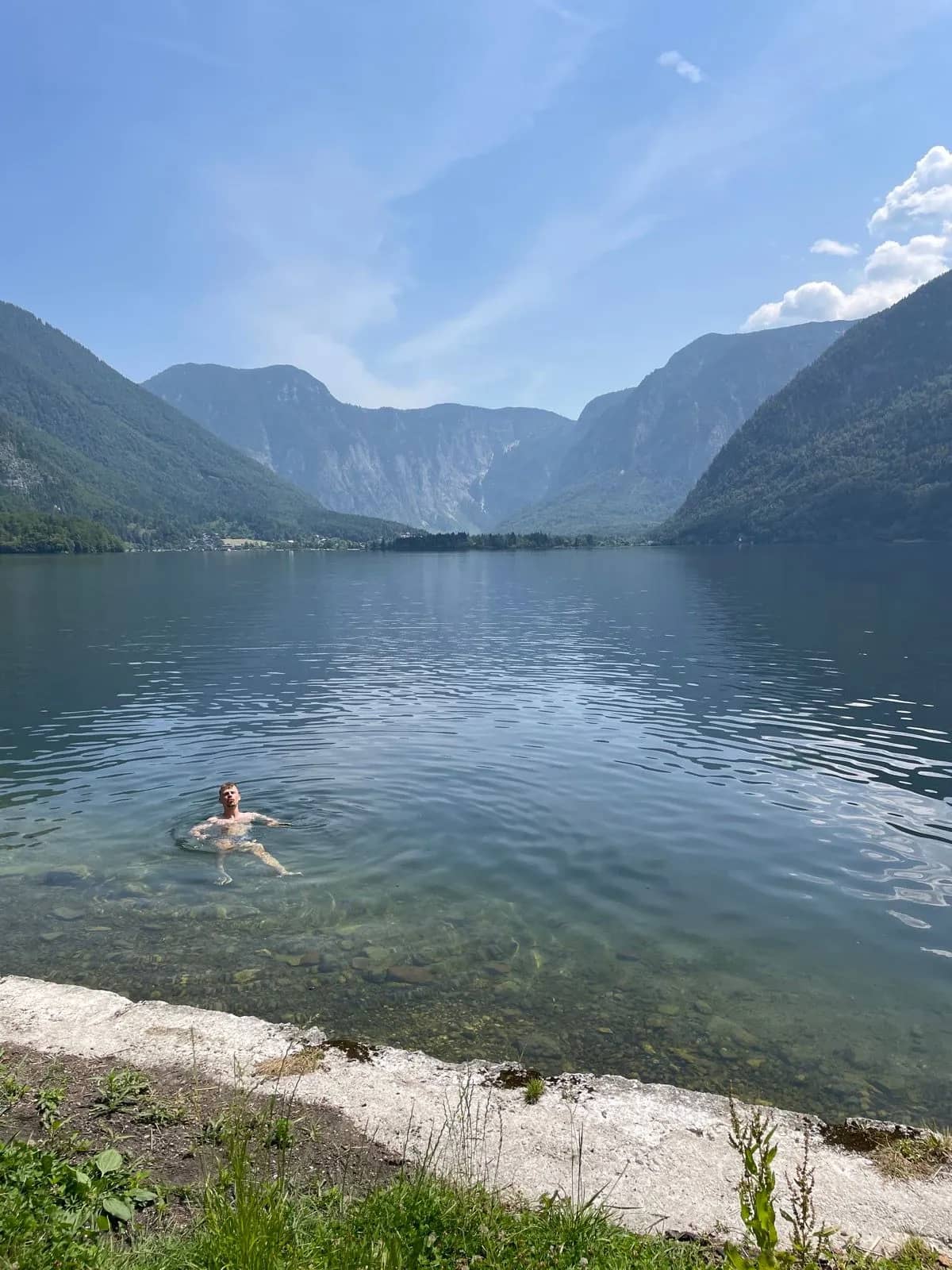 Kúpanie v Hallstättersee